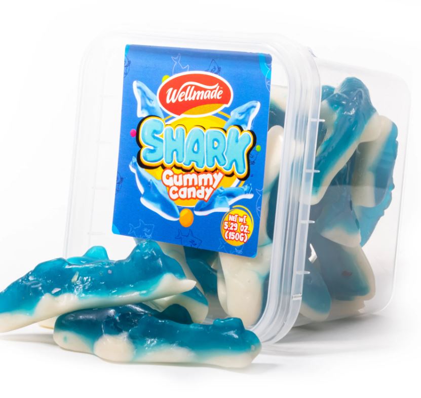 Wellmade Halal Gummy Blue Sharks 4.4oz