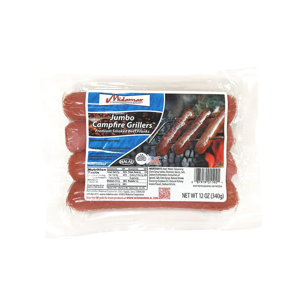 Midamar Jumbo Campfire Grillers Beef Franks