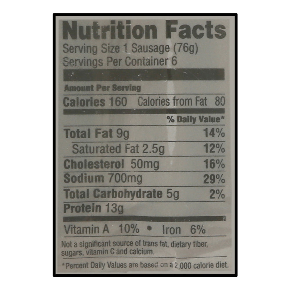 Deen Halal Hot Smoked Hot Smoked Turkey Sausage 16 oz