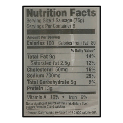 Deen Halal Hot Smoked Hot Smoked Turkey Sausage 16 oz