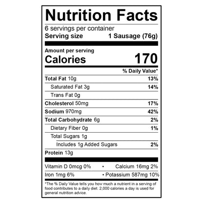Deen Halal Smoked Turkey Sausage