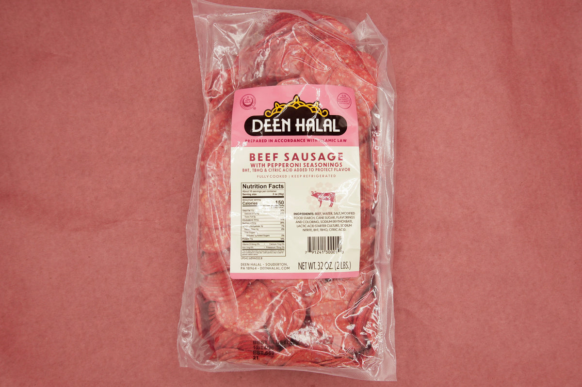 Deen Halal Pepperoni Flavored Beef Sausage 32oz