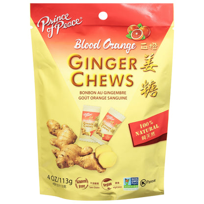 Prince Of Peace Blood Orange Ginger Chews 4 oz