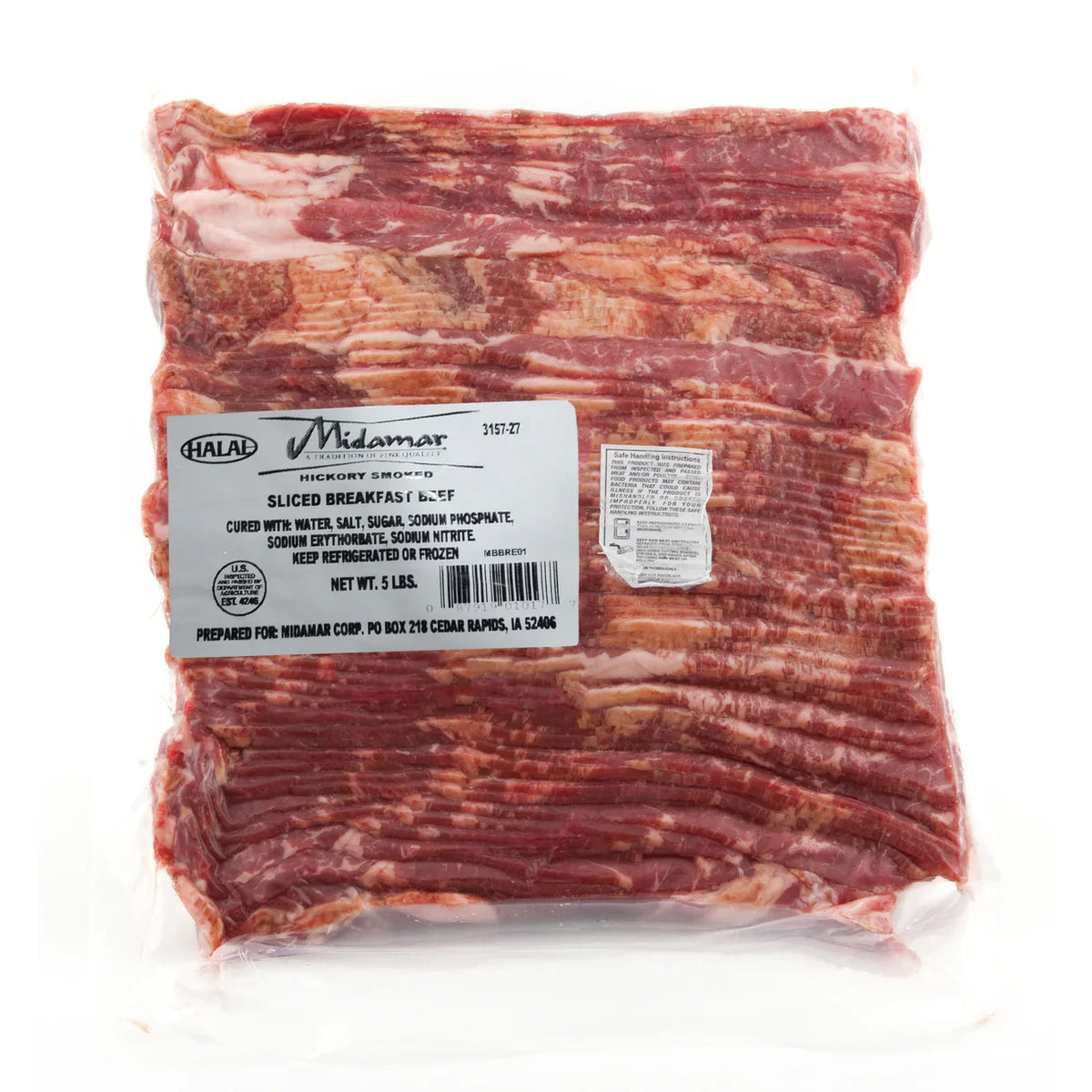 Midamar Halal Hickory Smoked Breakfast Beef 5lb