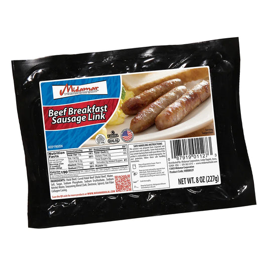 Midamar Halal Beef Breakfast Sausage Link