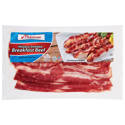 Midamar Hickory Smoked Breakfast Beef Bacon 12 oz
