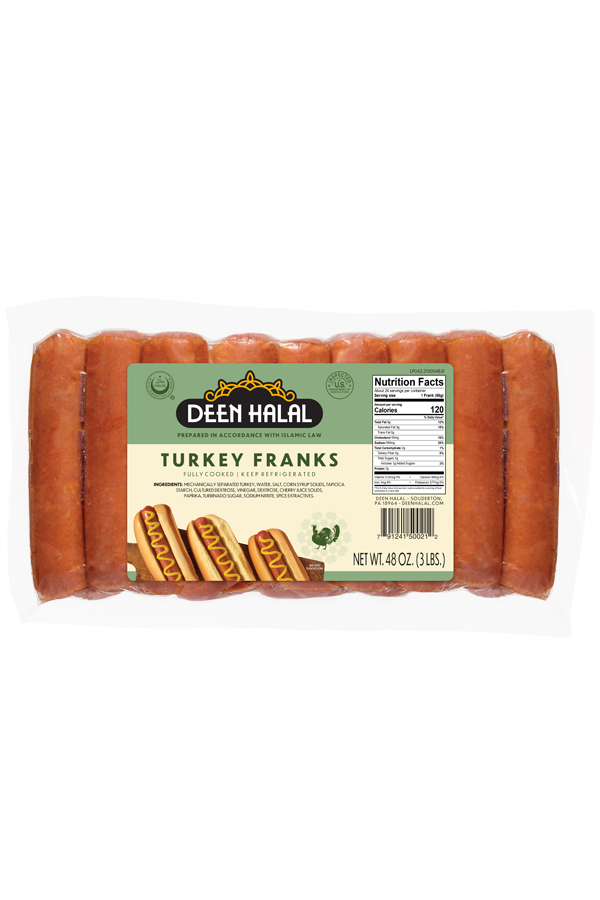 Deen Halal Turkey Franks 48oz