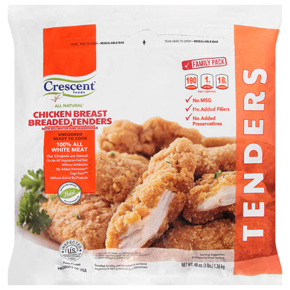 Crescent Foods Breaded Chicken Breast Tenders Family Pack 48 oz