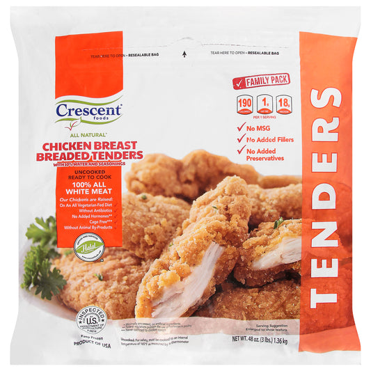 Crescent Foods Breaded Chicken Breast Tenders Family Pack 48 oz
